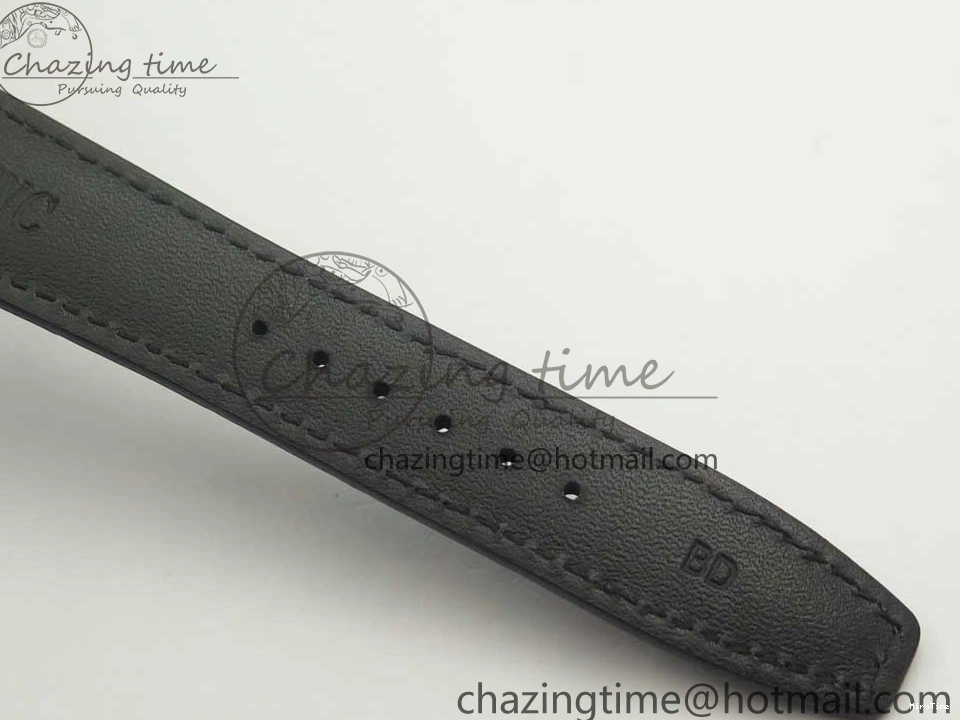 MIROTIME 0111 Cozy Portuguese Tourbillon IW5463 SS ZF Best Edition White Dial Blue Hands on Blue Leather Strap 7172